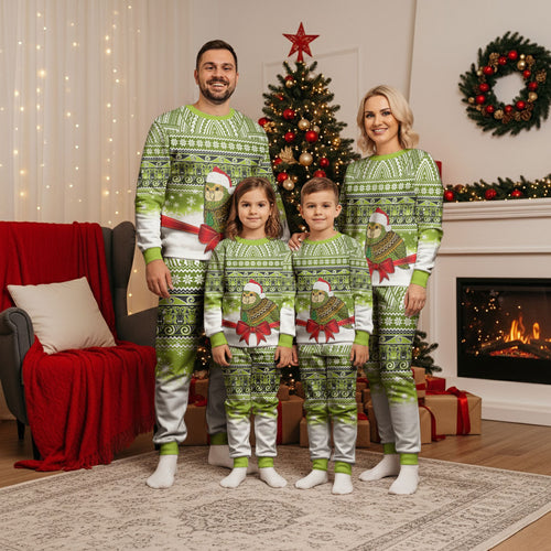 New Zealand Kakapo Christmas Pajama Set Maori Inspired Knitted Patterns