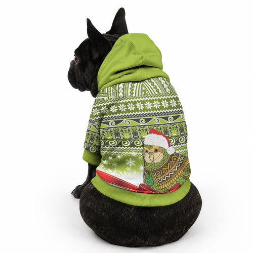 New Zealand Kakapo Christmas Pet Hoodie Maori Inspired Knitted Patterns
