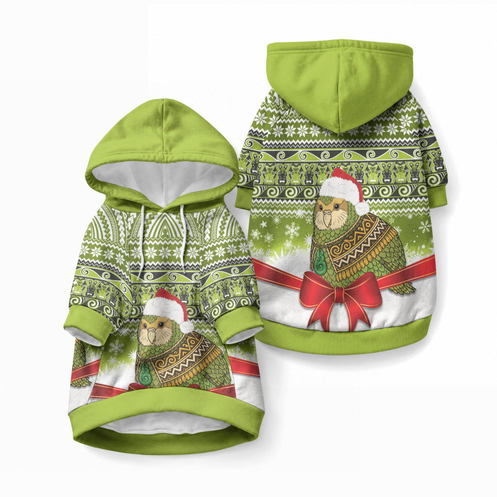 New Zealand Kakapo Christmas Pet Hoodie Maori Inspired Knitted Patterns