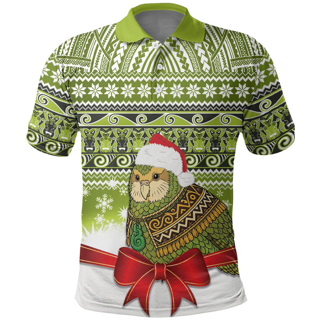 New Zealand Kakapo Christmas Polo Shirt Maori Inspired Knitted Patterns