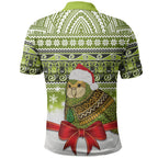 New Zealand Kakapo Christmas Polo Shirt Maori Inspired Knitted Patterns
