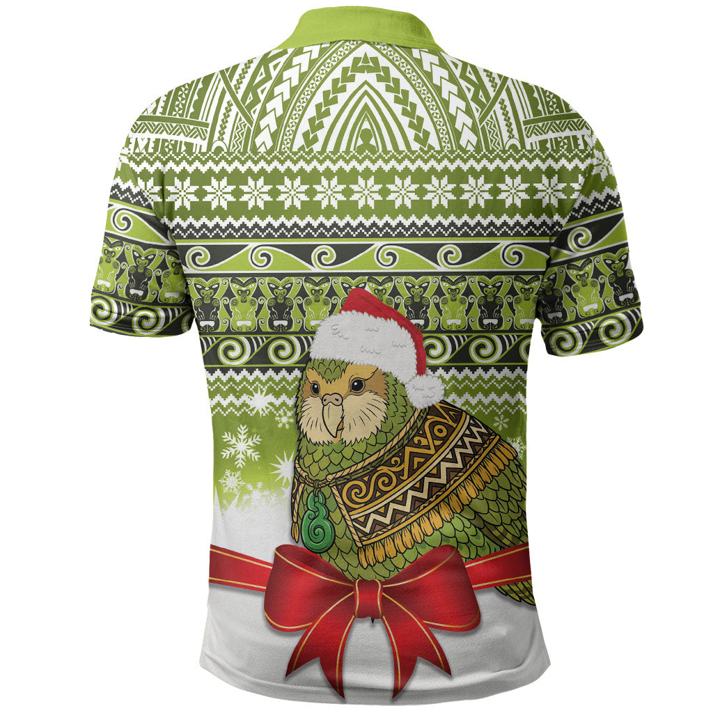 New Zealand Kakapo Christmas Polo Shirt Maori Inspired Knitted Patterns