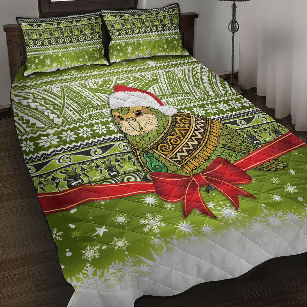 New Zealand Kakapo Christmas Quilt Bed Set Maori Inspired Knitted Patterns