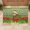 New Zealand Kakapo Christmas Rubber Doormat Maori Inspired Knitted Patterns
