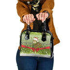 New Zealand Kakapo Christmas Shoulder Handbag Maori Inspired Knitted Patterns