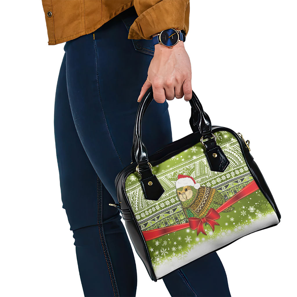 New Zealand Kakapo Christmas Shoulder Handbag Maori Inspired Knitted Patterns