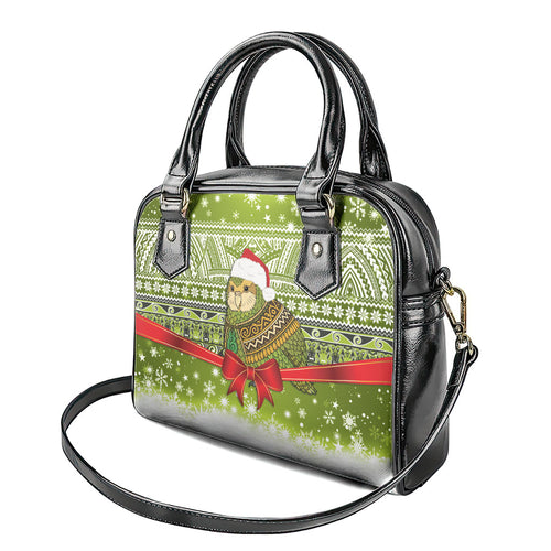New Zealand Kakapo Christmas Shoulder Handbag Maori Inspired Knitted Patterns