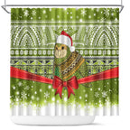 New Zealand Kakapo Christmas Shower Curtain Maori Inspired Knitted Patterns