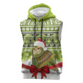 New Zealand Kakapo Christmas Sleeveless Hoodie Maori Inspired Knitted Patterns