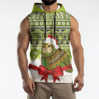 New Zealand Kakapo Christmas Sleeveless Hoodie Maori Inspired Knitted Patterns