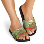 New Zealand Kakapo Christmas Slide Sandals Maori Inspired Knitted Patterns