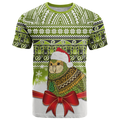 New Zealand Kakapo Christmas T Shirt Maori Inspired Knitted Patterns