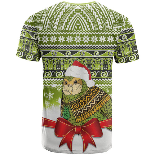 New Zealand Kakapo Christmas T Shirt Maori Inspired Knitted Patterns
