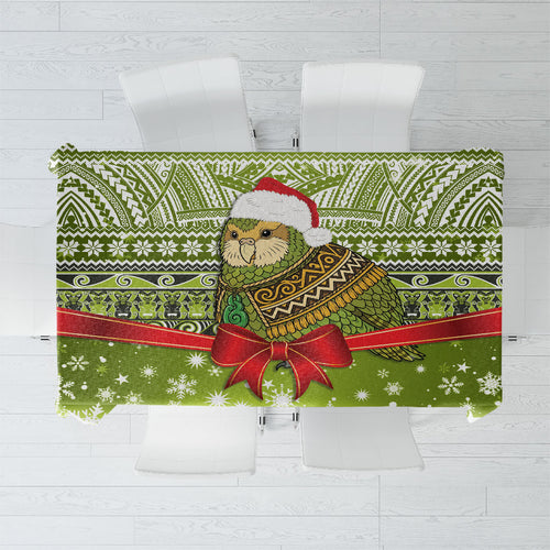 New Zealand Kakapo Christmas Tablecloth Maori Inspired Knitted Patterns