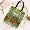 New Zealand Kakapo Christmas Tote Bag Maori Inspired Knitted Patterns