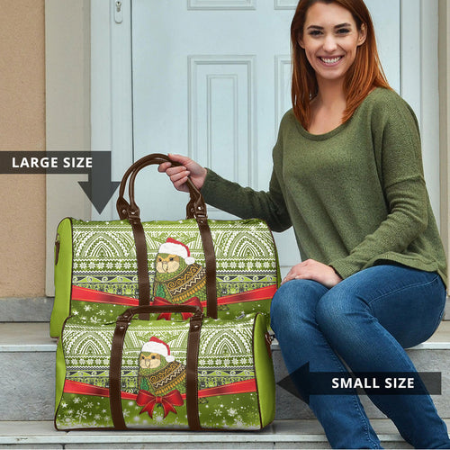 New Zealand Kakapo Christmas Travel Bag Maori Inspired Knitted Patterns