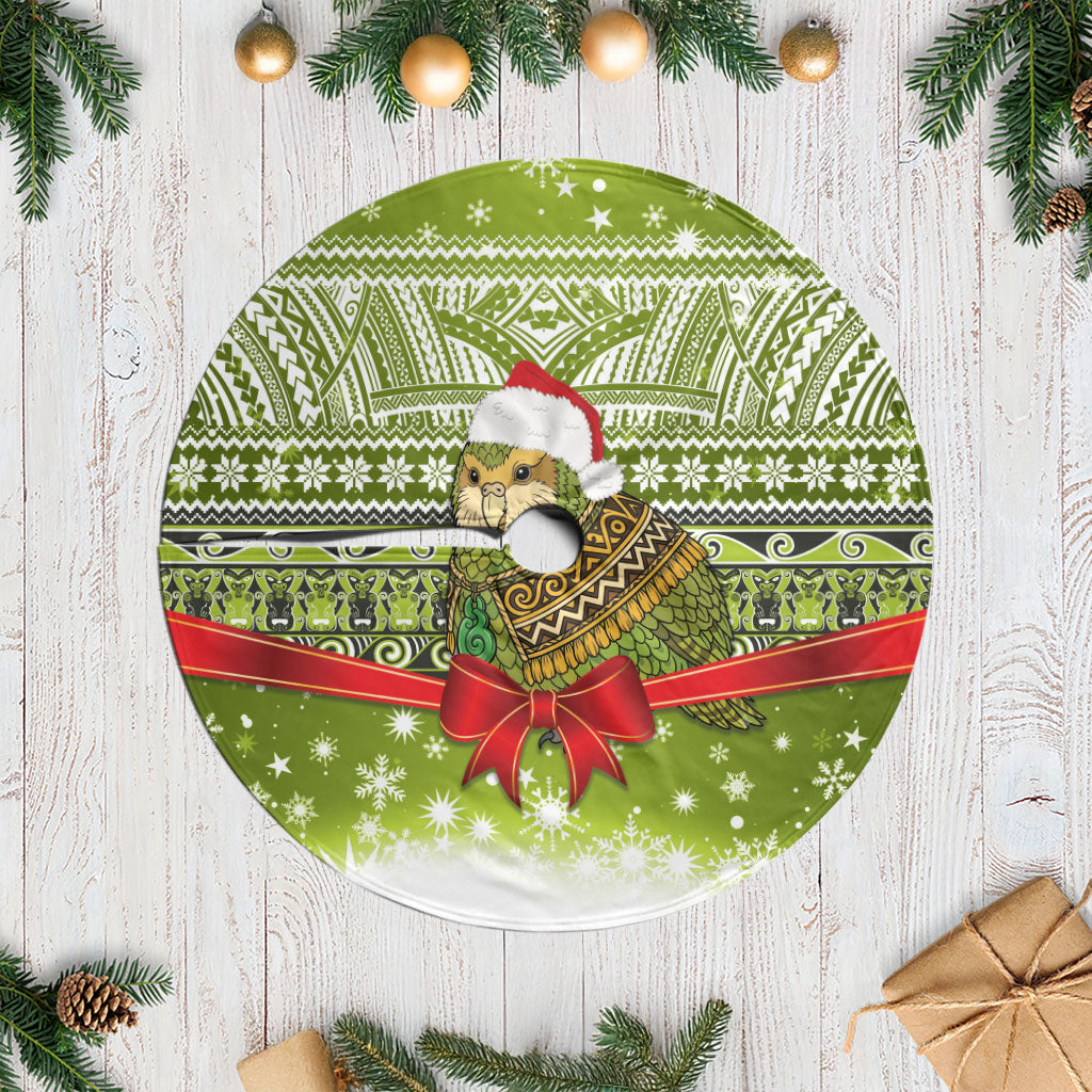 New Zealand Kakapo Christmas Tree Skirt Maori Inspired Knitted Patterns