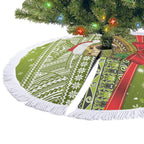 New Zealand Kakapo Christmas Tree Skirt Maori Inspired Knitted Patterns