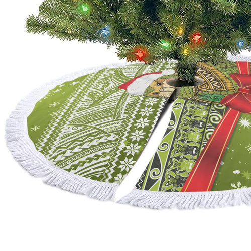 New Zealand Kakapo Christmas Tree Skirt Maori Inspired Knitted Patterns