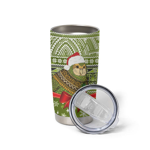 New Zealand Kakapo Christmas Tumbler Cup Maori Inspired Knitted Patterns