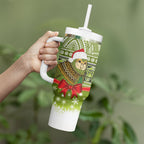 New Zealand Kakapo Christmas Tumbler With Handle Maori Inspired Knitted Patterns