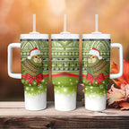 New Zealand Kakapo Christmas Tumbler With Handle Maori Inspired Knitted Patterns