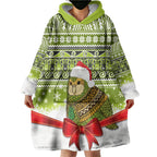 New Zealand Kakapo Christmas Wearable Blanket Hoodie Maori Inspired Knitted Patterns