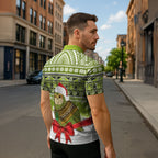 New Zealand Kakapo Christmas Zipper Polo Shirt Maori Inspired Knitted Patterns