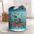 New Zealand Tui Bird Christmas Laundry Basket Maori Inspired Knitted Patterns