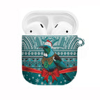 New Zealand Tui Bird Christmas AirPods Case Maori Inspired Knitted Patterns