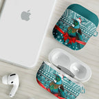 New Zealand Tui Bird Christmas AirPods Case Maori Inspired Knitted Patterns