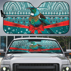 New Zealand Tui Bird Christmas Auto Sun Shade Maori Inspired Knitted Patterns