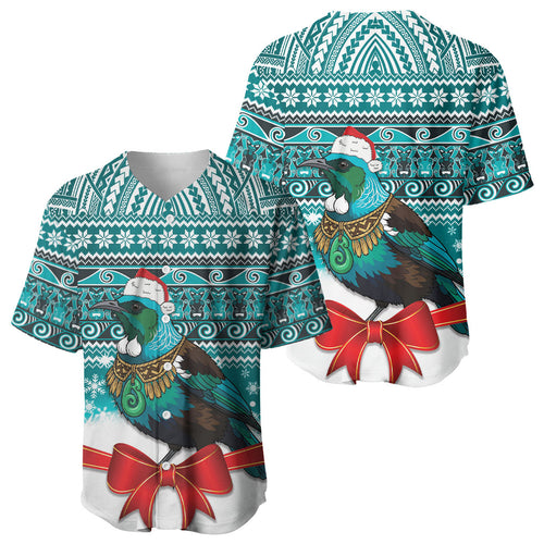 New Zealand Tui Bird Christmas Baseball Jersey Maori Inspired Knitted Patterns