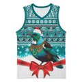 New Zealand Tui Bird Christmas Basketball Jersey Maori Inspired Knitted Patterns
