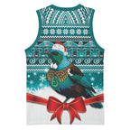 New Zealand Tui Bird Christmas Basketball Jersey Maori Inspired Knitted Patterns