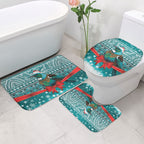 New Zealand Tui Bird Christmas Bathroom Set Maori Inspired Knitted Patterns