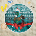 New Zealand Tui Bird Christmas Beach Blanket Maori Inspired Knitted Patterns