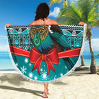 New Zealand Tui Bird Christmas Beach Blanket Maori Inspired Knitted Patterns