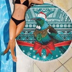 New Zealand Tui Bird Christmas Beach Blanket Maori Inspired Knitted Patterns