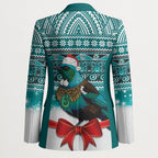 New Zealand Tui Bird Christmas Blazer Maori Inspired Knitted Patterns