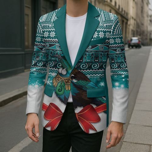 New Zealand Tui Bird Christmas Blazer Maori Inspired Knitted Patterns