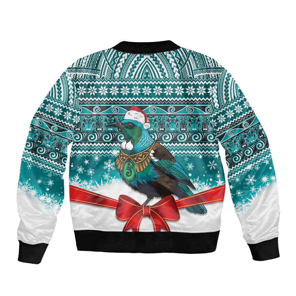 New Zealand Tui Bird Christmas Bomber Jacket Maori Inspired Knitted Patterns