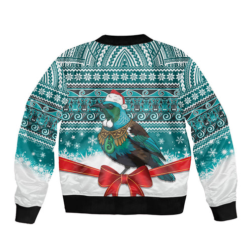 New Zealand Tui Bird Christmas Bomber Jacket Maori Inspired Knitted Patterns