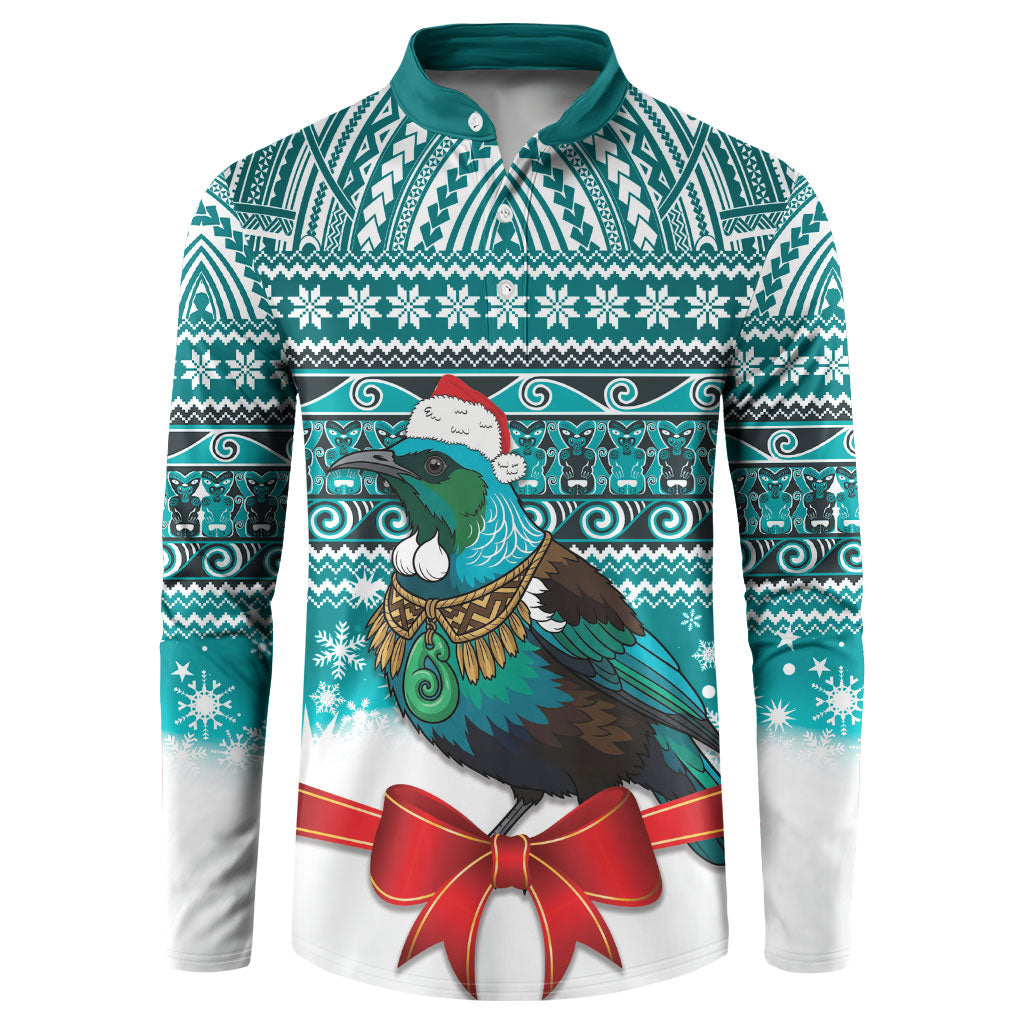 New Zealand Tui Bird Christmas Button Sweatshirt Maori Inspired Knitted Patterns