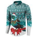 New Zealand Tui Bird Christmas Button Sweatshirt Maori Inspired Knitted Patterns