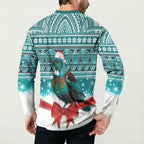 New Zealand Tui Bird Christmas Button Sweatshirt Maori Inspired Knitted Patterns