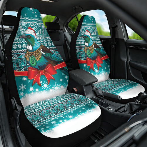 New Zealand Tui Bird Christmas Car Seat Cover Maori Inspired Knitted Patterns