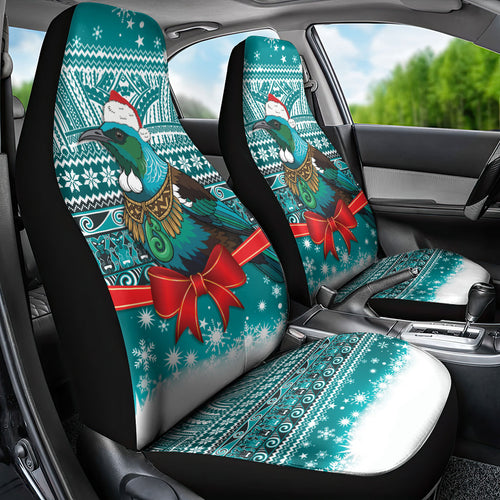 New Zealand Tui Bird Christmas Car Seat Cover Maori Inspired Knitted Patterns