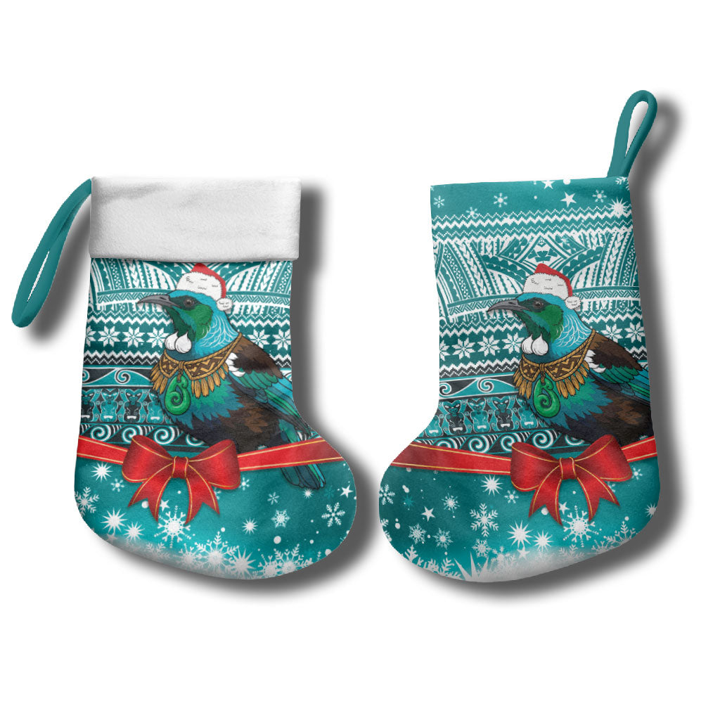 New Zealand Tui Bird Christmas Stocking Maori Inspired Knitted Patterns
