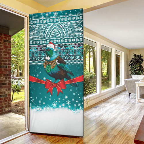 New Zealand Tui Bird Christmas Door Cover Maori Inspired Knitted Patterns